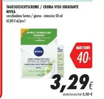 Coop Nivea Crema Viso Idratante 50 Ml offerta