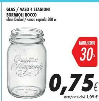 Coop Bormioli Rocco Vaso 4 Stagioni Senza Capsula 500 GM offerta