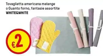 Iper La Grande White&whitetovaglietta Americana Melange O Guanto Forno offerta