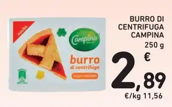 Conad Campina Burro di Centrifuga 250 g offerta
