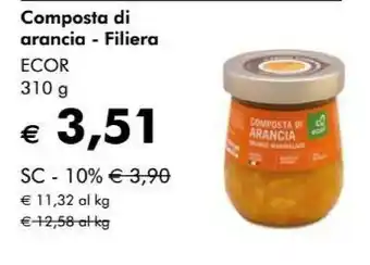 NaturaSì Ecor - Le Composte Arancia Biologico 310 G(ml) offerta