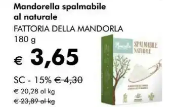 NaturaSì Fattoria Della Mandorla Mandorella Spalmabile Al Naturale offerta