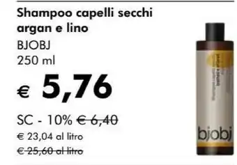 NaturaSì Bjobj Shampoo Capelli Secchi Argan E Lino offerta