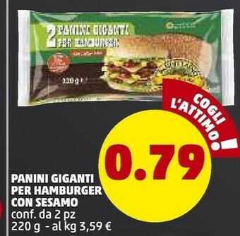 PENNY Panini Giganti Per Hamburger Con Sesamo offerta