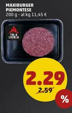 PENNY Maxiburger Piemontese offerta