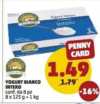 PENNY Sapor Di Cascina Yogurt Bianco Intero offerta