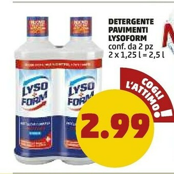 PENNY Lysoform Detergente Pavimenti offerta