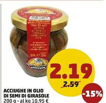 PENNY Acciughe In Olio Di Semi Di Girasole 200 G offerta