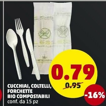PENNY Cucchiai, Coltelli, Forchette Bio Compostabili offerta