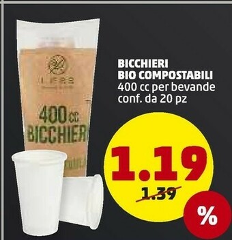 PENNY Bicchieri Bio Compostabili offerta