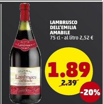 PENNY Lambrusco Dell'emilia Amabile offerta