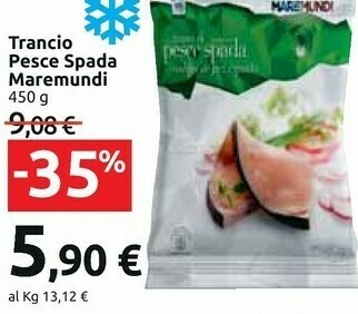 Carrefour Market Maremundi Trancio Pesce Spada offerta
