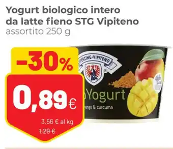 Coop Yogurt biologico intero da latte fieno STG Vipiteno assortito 250 g offerta