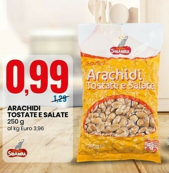 Eurospin Sibamba Arachidi Tostate Salate 250 G offerta