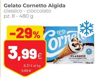Cornetto Algida Gelato classico-cioccolato pz.8 480 g