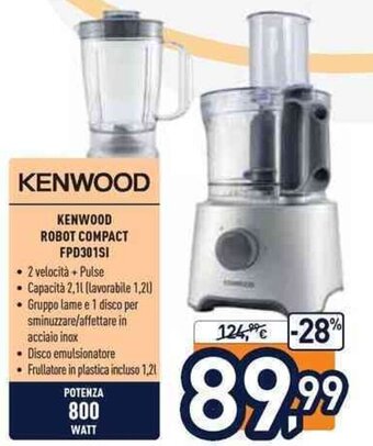 Unieuro Kenwood Robot Compact FPD301SI offerta