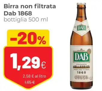 Coop Dab Birra non filtrata 1868 bottiglia 500 ml offerta