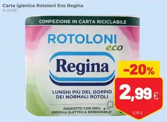 Coop Rotoloni Carta igienica Eco Regina 4 rotoli offerta