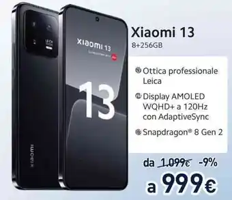 Unieuro Xiaomi 13 8+256GB offerta