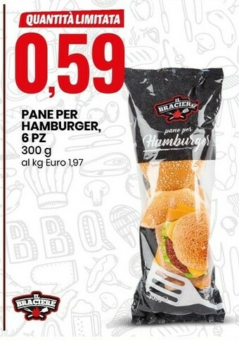 Eurospin Il braciere Pane Per Hamburger 6 Pz offerta