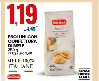 Eurospin Dolciando - Frollini Con Confettura Di Mele 350 G offerta