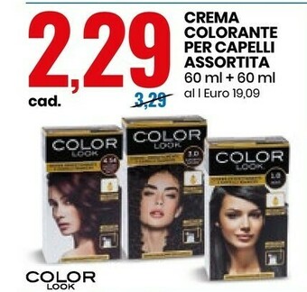 Eurospin Color Look Crema Colorante Per Capelli Assortita offerta
