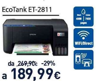 Unieuro EcoTank ET-2811 offerta