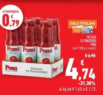 Conad Pomi Passata di Pomodoro 700 g x 6 pezzi offerta