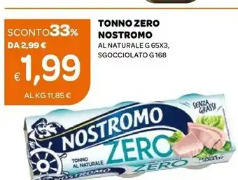 Ekom Nostromo Tonno Zero Al Naturale 65g offerta