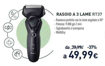 Unieuro Rasoio A 3 Lame RT37 offerta