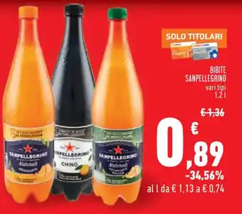 San Pellegrino Bibite vari tipi 1,2 l