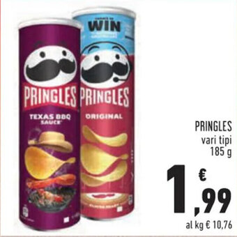 Conad Pringles vari tipi 185 g offerta