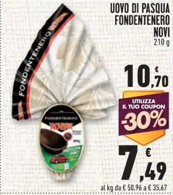 Conad Novi Uovo di Pasqua Fondentenero 210 g offerta