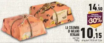 Vergani La Colomba Di Milano vari tipi 750 g