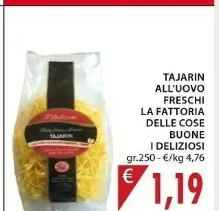 Mercatò Tajarin All'uovo Freschi La Fattoria Delle Cose Buone I Deliziosi offerta