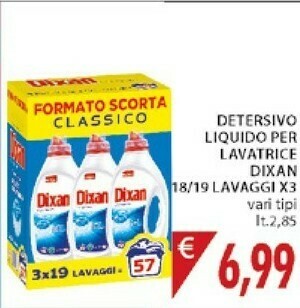 Mercatò Dixan Detersivo Liquido Per Lavatrice offerta