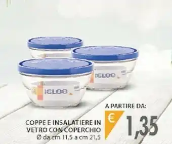 Mercatò Coppe E Insalatiere In Vetro Concoperchio offerta