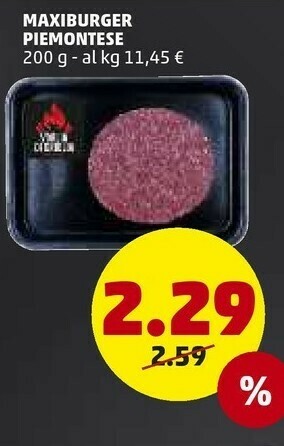 PENNY Maxiburger Piemontese offerta