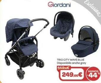 Bimbo Store Giordani Trio City Wave Blue offerta