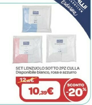 Bimbo Store Set Lenzuolo Sotto Culla offerta