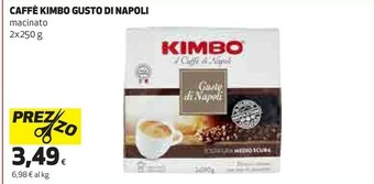 Coop Kimbo Caffè Gusto Di Napoli offerta