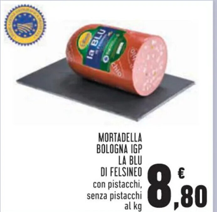 La Ble Di Felsineo Mortadella Bologna IGP con pistacchi,senza pistacchi