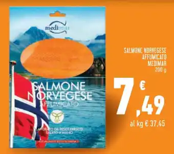 Conad Medima Salmone Norvegese Affumicato 200 g offerta