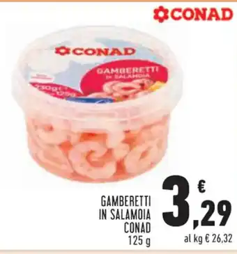 Conad Conad Gamberetti in Salamoia 125 g offerta