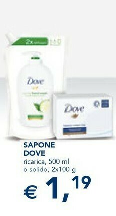 Esselunga Dove Sapone liquido offerta