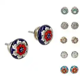 Franzy's Gicos set 2 pomelli in ceramica fiore offerta