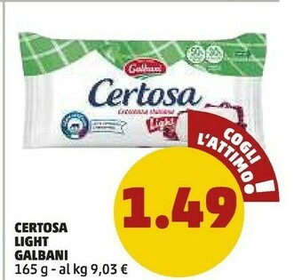 PENNY Galbani Certosa Light Crescenza 165 G(ml) offerta