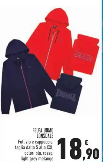 Lonsdale Felpa Uomo S-XXL