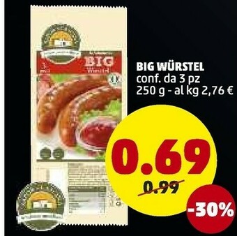 PENNY Sapor Di Cascina Big Wurstel offerta