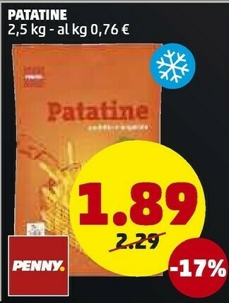 PENNY Patatine offerta